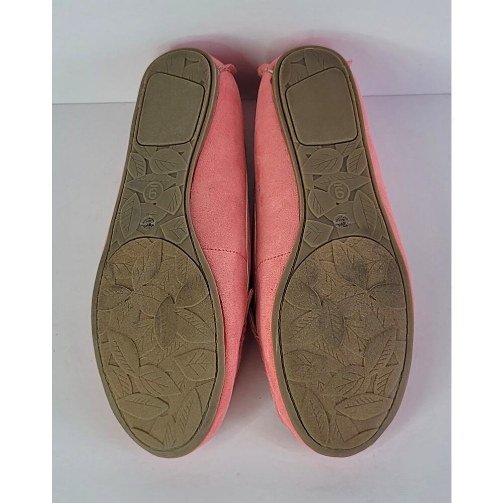 LIZ CLAIBORNE Antonia Coral-Pink Loafers with Gold Tone Buckle Women's Size 9M - Picture 10 of 10